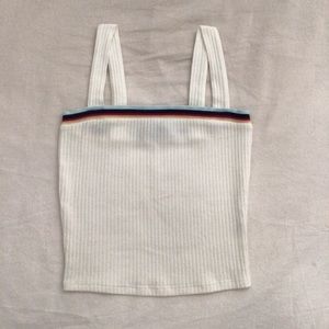 Forever 21 White Square Neck Crop Top